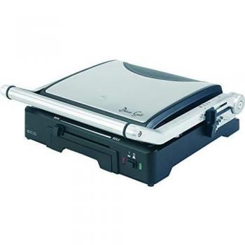 Parrilla Eléctrica ECG KG 300 Deluxe, Acero Inoxidable, 1650-2000 W