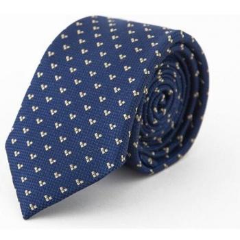 Corbata de hombre seda marino jacquard amarillo by Roberto Verino