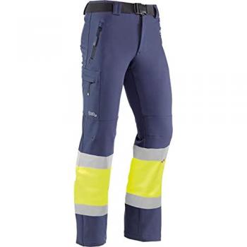 Pantalón Alta Visibilidad Marino Talla S con Forro Micropolar 93% Poliéster 7% Elastano