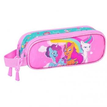 Portatodo Doble My Little Pony Magia Rosa/Turquesa 21x8x6 cm, Estuche Infantil Resistente y Versátil