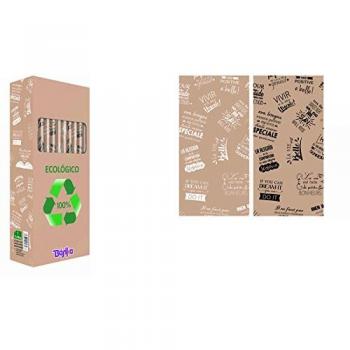 SIN MARCA Rollo papel regalo Kraft reciclado 1hoja 70x150cm,45gr frases positivas 4 idiomas 01019004