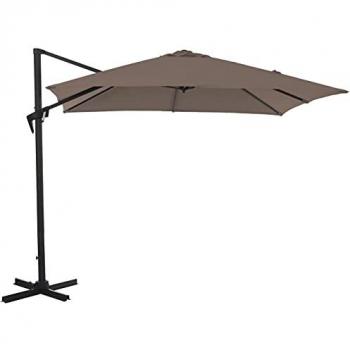 Parasol Déporté 3x3m Roma Taupe Aluminio