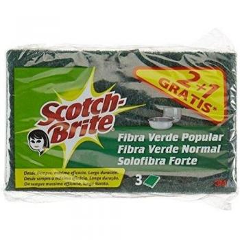 Scotch-Brite - Fibra Verde Popular - 3 unidades - [Pack de 16]