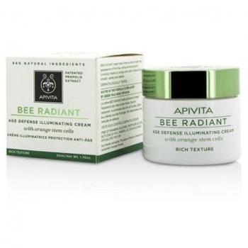 APIVITA BEE RADIANT Age Defense Illuminating Cream Rich Texture with White Peony 50ml