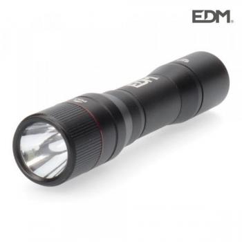 Linterna LED Recargable con Función Power Bank 20W 1800 Lúmenes Aluminio Negro