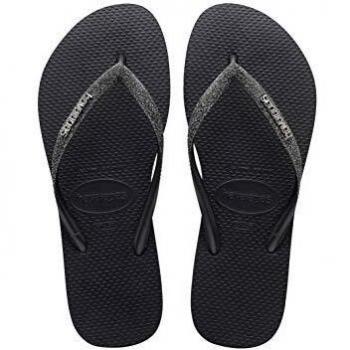 Chinelas Havaianas Slim Glitter Niña Negras