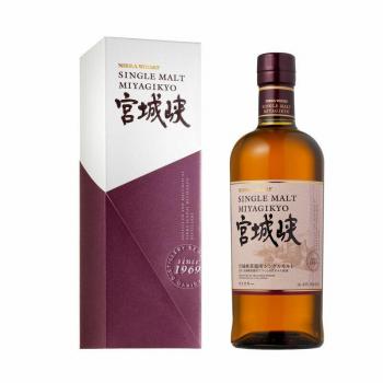 Nikka Single Malt Miyagikyo - Whisky japonés, 700 ml, 45% ABV, sabor afrutado y floral con notas de miel y vainilla