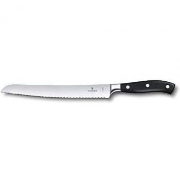 Cuchillo para Pan Victorinox Grand Maître Forjado 23 cm con Hoja Dentada y Mango Ergonómico Negro