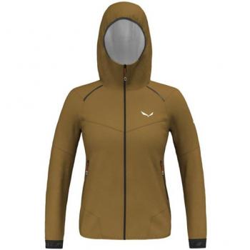Chaqueta de senderismo Salewa Pedroc PTX 2.5L Light Mujer (Marrón dorado) con capucha, impermeable, transpirable, ligera, diseñada para actividades al aire libre y senderismo