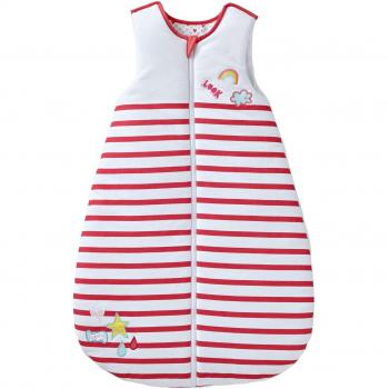 VERTBAUDET Saquito de felpa sin mangas HAPPY COLORS Blanco Claro A Rayas 70