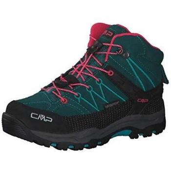 CMP Kids Rigel Mid WP - Botas de Trekking para niño, 27EE Lake-Ceramic, 28