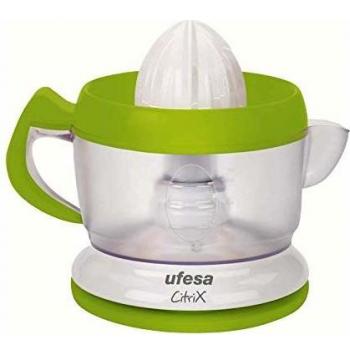 Ufesa EX4938 Activa - Exprimidor eléctrico compacto con 2 conos exprimidores intercambiables, filtro regulable de pulpa y rotación dos sentidos, 40 W y 0.6L. Libre de BPA