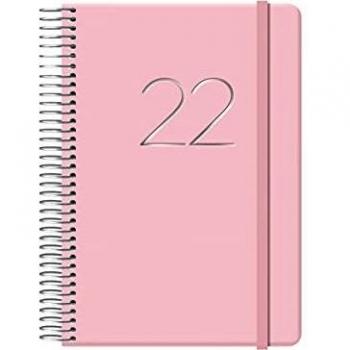 Dohe Agenda Gloss - Agenda Anual Día por Página - Sábado y Domingo en la misma Página - Medidas 12,5 x 18 cm - 336 páginas - Color Rosa