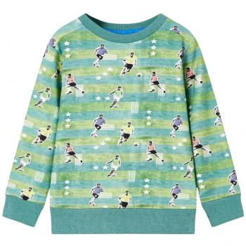 Sudadera infantil verde claro melange 116