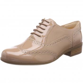 Clarks Hamble Oak, Zapatos de Cordones Brogue Mujer, Beige Nude 2, 37 EU