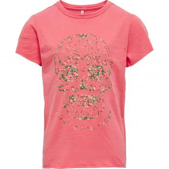 Only Kids Koglulu Red Skull Girl's T-Shirt