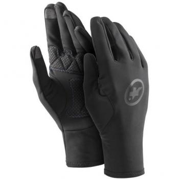 Guantes de invierno ASSOS Winter EVO - Black Series, color negro, diseño ergonómico, aislamiento térmico, material impermeable y transpirable, palma antideslizante para mejor agarre