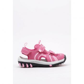 Sandalias Pablosky trekking fucsia cangrejeras mojables con cierre de velcro, modelo 973470 en color rosa
