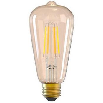 Bombilla Inteligente WiFi Tellur E27 6W Ámbar Regulable, Control Remoto APP y Voz, Compatible con Alexa y Google
