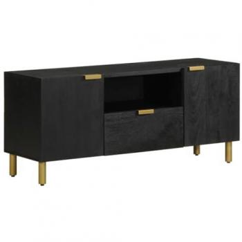 Mueble de TV madera de ingeniería negro 105x33x46 cm, Soporte de TV, aparador de TV, Mueble HiFi, Banco de TV, Armario de TV, Mueble Multimedia