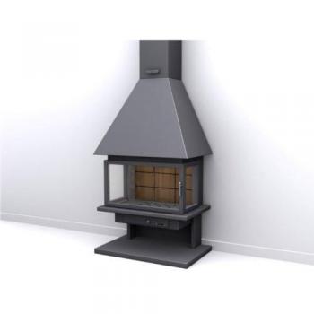 Chimenea de leña metálica mural FOCGRUP CH57 F-PC 12 kW
