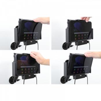 Soporte Cargador Activo Brodit para Samsung Galaxy Tab Active 2/3 con Conexión USB PIN-fijo, Color Negro