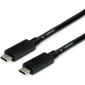 Cable USB C Macho a USB C Macho 1m, Negro, USB 3.2 Gen 2