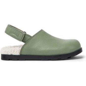 CAMPER Brutus Sandals for Girls - Green, Smooth Leather, Size 34 and Size 2