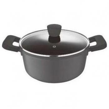 Cacerola Bergner Retro de Aluminio Fundido con Tapa de Cristal Ø 24 cm x 11,5 cm