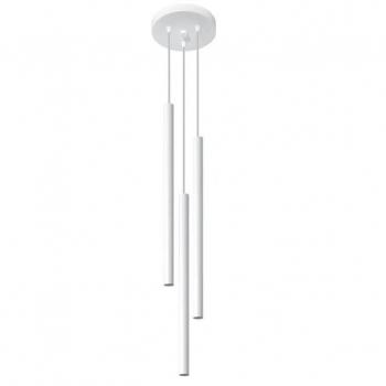 Lámpara de Techo Pastelo 3P Blanca G9 Acero Colgante con 3 Bombillas LED Suspensión Ajustable hasta 100cm