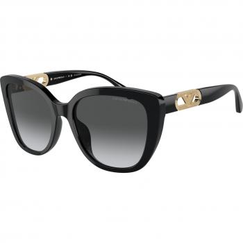 Emporio Armani EA4214U Polarized Women's Sunglasses Black Size 54 Farfalla Nero