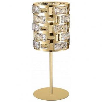 Lámpara de diseño Lola Gold sobremesa 1 bombilla cristal dorado 40cm