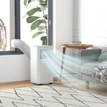 Aire Acondicionado Portátil Homcom 7000 BTU 760W Blanco
