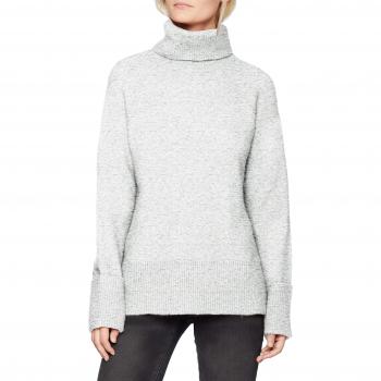 Vero Moda Vmiva LS Rollneck Blouse Boo, suéter para Mujer, Gris