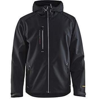 Blaklader 4XL Waterproof Softshell Jacket with Hood in Black/Silver