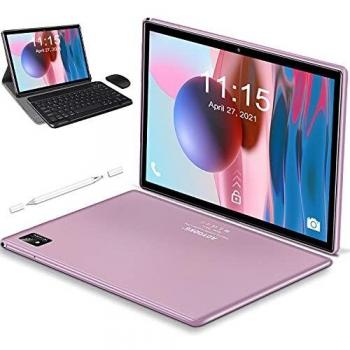 Tablet 10.1 Pulgadas Android 10 5G WiFi 4G LTE ，Tableta 6GB RAM+128GB ROM /512GB，con Procesador de Octa-Core Ultrar-Rápido Tablets，Bluetooth|Type-C|7000mAh|GPS - Tablet con Teclado y Raton