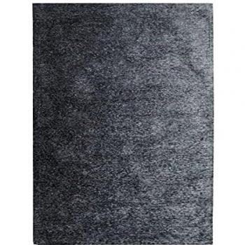 INTENSE - Alfombra texturizada vintage para decoración interior salón o dormitorio 160 x 230 cm Azul Ceniza