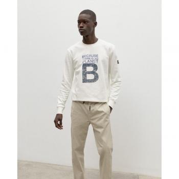 Sudadera Greatalf B blanco Ecoalf - Sudadera de hombre con diseño frontal y cuello redondo