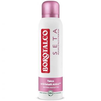 Deodorante Spray Seta Borotalco con Talco y Fiori di Rosa 150 ml - 48h Eficacia Sin Alcohol