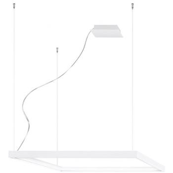 Plafón LED integrado Nelya - Lámpara de techo colgante cuadrada LED integrada, blanca, 3000K