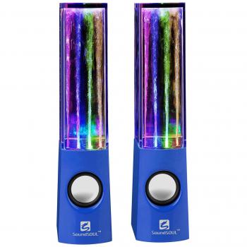 Altavoces de Agua Bailando SoundSOUL Amplificador Altavoz con cuatro luces LED para PC Ordenador Portátil MP3 y Móviles-