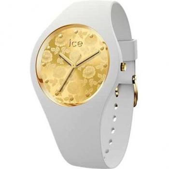 Reloj de Mujer Ice-Watch ICE Flower Pequeño Acero-Silicona Blanco-Dorado 34 mm