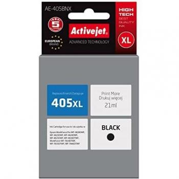 Cartucho de Tinta Original Activejet AE-405BNX Negro, compatible con impresoras, rendimiento de hasta 300 páginas, tecnología de tinta a base de pigmento, fácil instalación y calidad de impresión óptima
