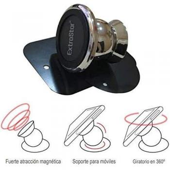 SOPORTE TELEFONO MOVIL DE COCHE MAGNETICO DE METAL