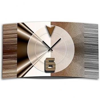 Reloj de Pared Digital Diseñador Artístico Abstracto Azul con Efecto 3D en Alu-Dibond de 4mm