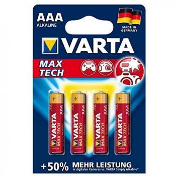 VARTA Longlife - Pilas alcalinas de manganeso micro AAA LR03 de 1,5 V y 1200 mAh