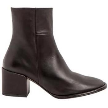 Botines de Piel Neosens S3374 con Tacón de 5 a 8cm, Cremallera, Color Negro para Mujer