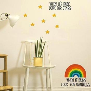 Chispum VIHOG085Le - Vinilo decorativo, diseño When it's dark look for stars, 58 x 70 cm