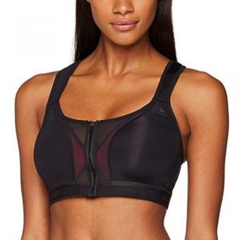 Odlo Bra Double High – Sujetador Deportivo, Mujer, Sports Bra Double High, Black - Beetroot Purple, 85