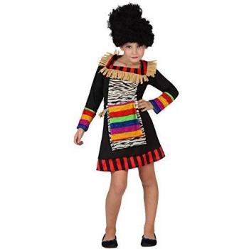 Disfraz Infantil de Niña para Carnaval y Halloween con Diseño Zulú y Temática Teatral